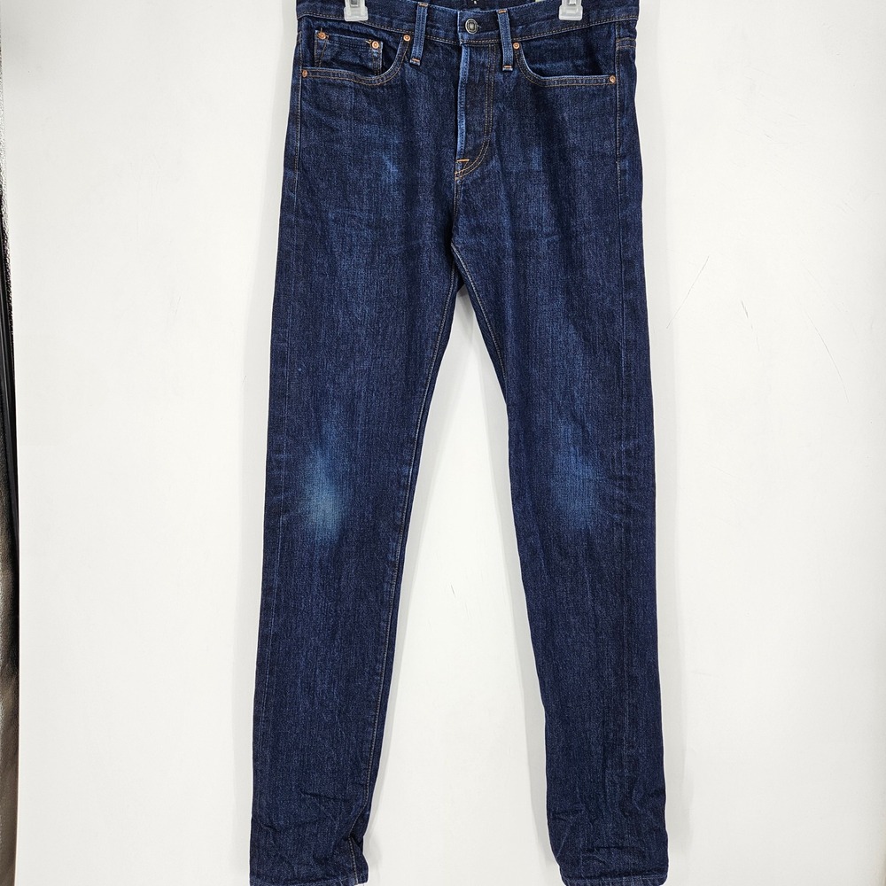 Bluer Denim Jeans Mens 31R Selvedge 1968 Raw Slim Straight Leg USA‎ Blue